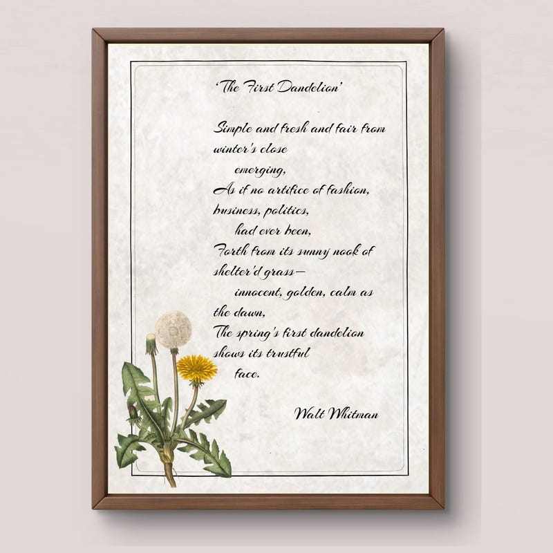 Walt Whitman Poem Etsy