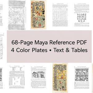 Maya Codex Reference Pages, Troano Study PDF, Illustrated Historical Excerpts With Calendar Tables