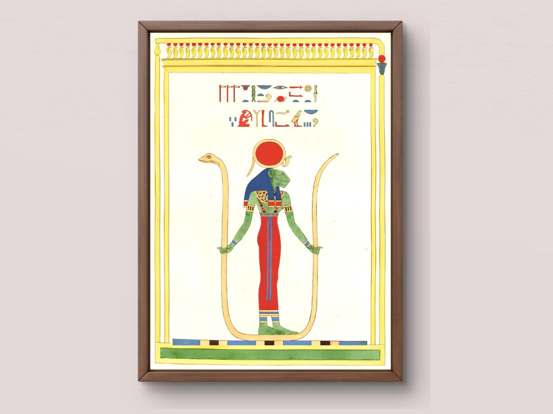 Egyptian Lion Goddess Sekhmet Print | Ancient Egypt Wall Art | Vintage ...