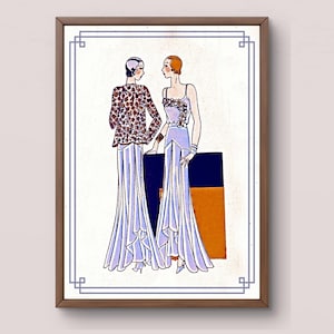 Art Deco Fashion Print | Vintage 1920s Flapper Illustration | Authentic Digitized Wall Art | Multiple Sizes