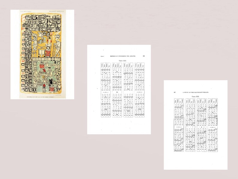 Codex Style Drawing Aztec Ephemera Digital Download, Mesoamerican Codex Style Printable ...