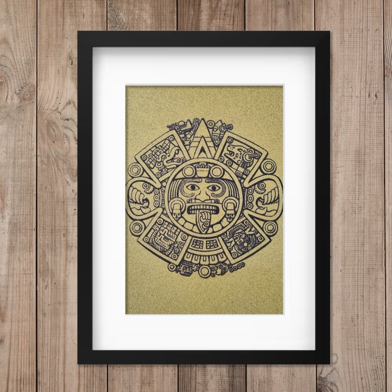 Aztec Sun Stone - Etsy