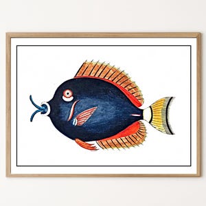 Vintage Tropical Fish Study | Antique Marine Life Digital Download | Historical Ocean Art Print | Natural Science Illustration