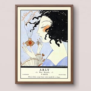 Art Deco Perfume Advertisement Digital Download | Vintage French Cosmetic Print | Fashion Wall Art