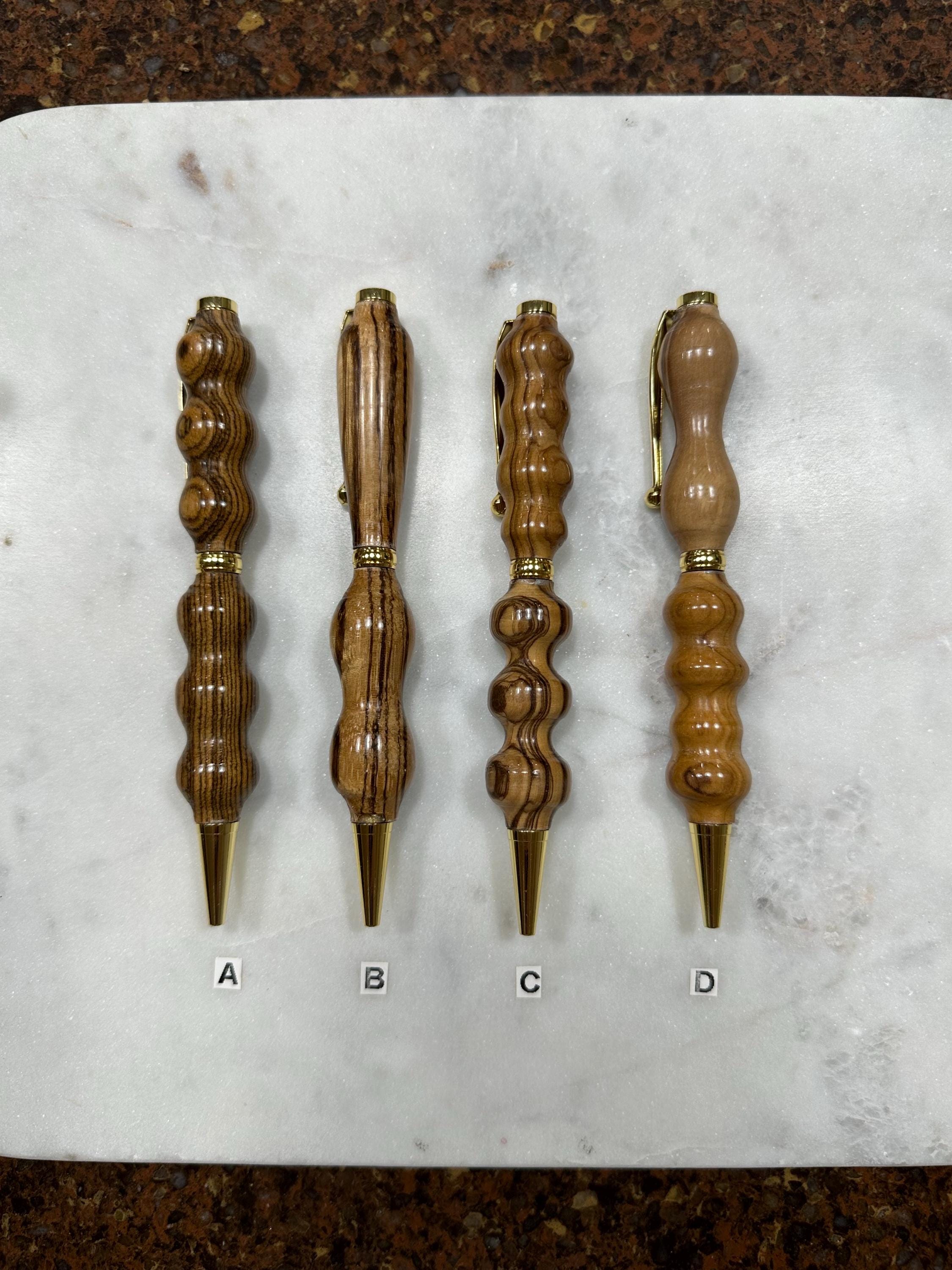 Handcrafted Zebrawood Ballpoint Pen with Black Ink – Extra Ink Refill Included