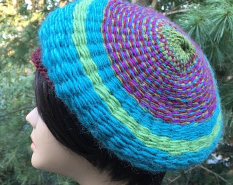 Turquoise Circle Woven Hat