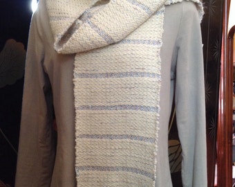 Glacier Sky Handwoven Alpaca Scarf