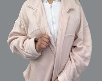 Sherpa Oversized Cardigan, Soft Mesh Fabric, Spring Cardigan, BoHo & Hippie Style, Free US Shipping - Made in USA