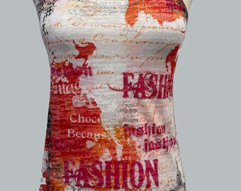 Graphic Racerback Tank Top: Y2K Inspired Fashion - Made in USA