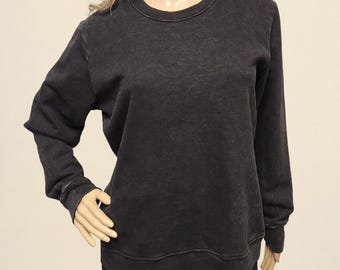 Mineral Wash Oversized Cotton Sweatshirt - Made in USA - Fall Colors