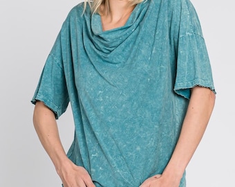 Slub Cowl Neck - Made in USA