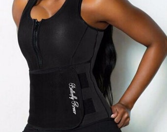 Veste anti-transpiration sauna en néoprène pour femme | Corsets de remise en forme | Perte de poids et raffermissement du corps | Perdre du poids | Ceinture d'entraînement brûle-graisses | Vêtements de sport