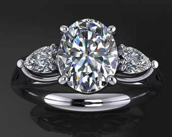 2 carat oval ZAYA moissanite engagement ring - annabelle ring