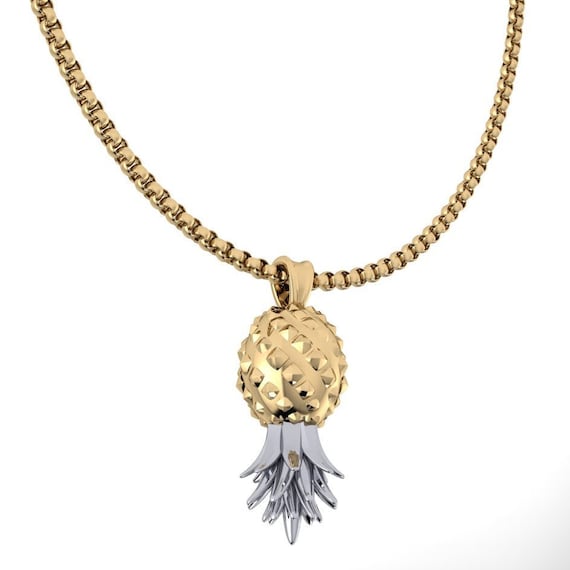 Pineapple store charm necklace
