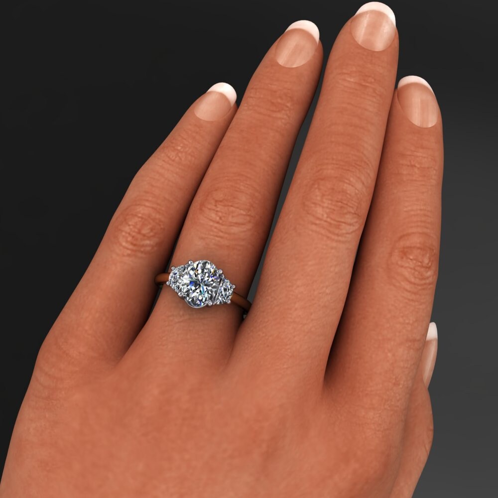 Ava oval moissanite deals
