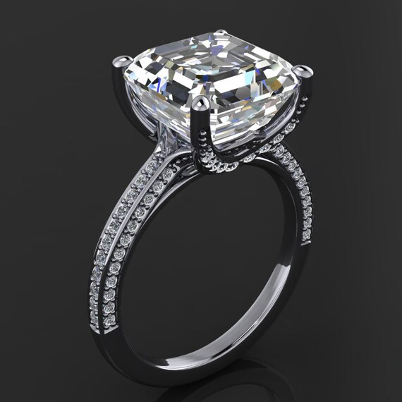 Sophia Ring Custom 5.6 Carat ZAYA Moissanite Engagement Ring
