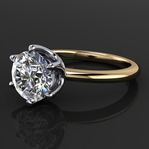 amada-ring - 1,5 karaat moissaniet verlovingsring, diamanten accenten
