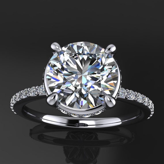 Shay Ring Carat Diamond Cut Round NEO Moissanite Engagement