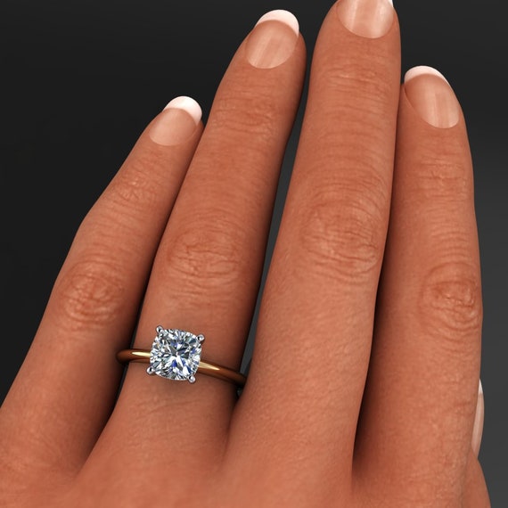 1.7 carat cushion cut on sale diamond ring