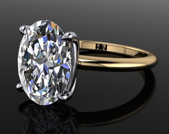 3 Karat ovaler Diamant Verlobungsring - Solitär - Natalie