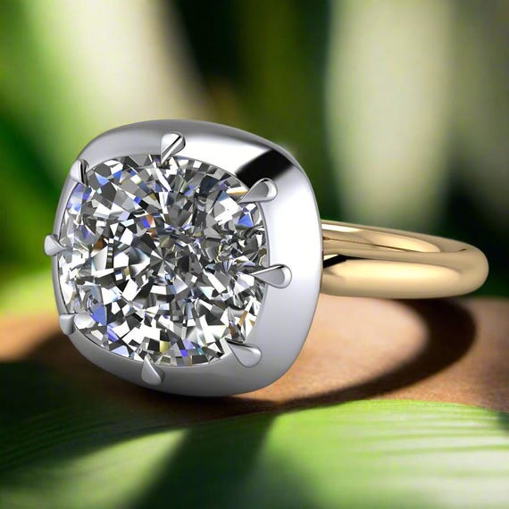 East West Cushion Cut Lab Diamond Ring - Zendaya - Etsy