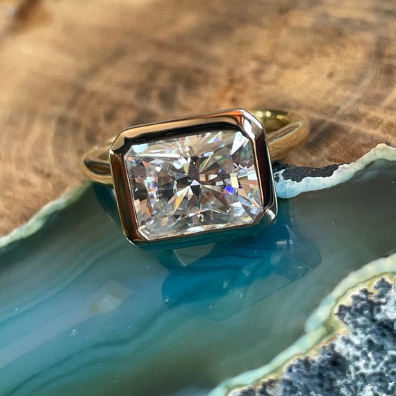East west radiant shop cut ring