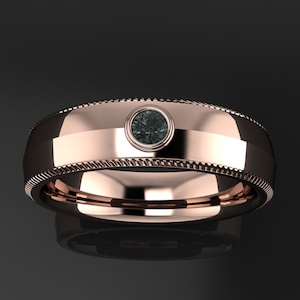 charlie ring - men&#39;s gold and black diamond wedding band, black diamond ring