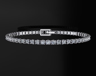 diamond tennis bracelet - 1 carat lab grown diamonds or genuine diamonds