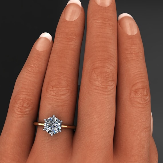 1.5 carat on sale moissanite ring