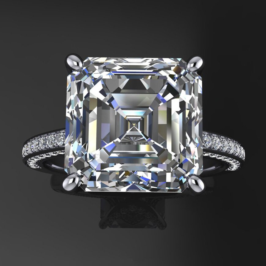 Sophia Ring Custom 5.6 Carat ZAYA Moissanite Engagement Ring