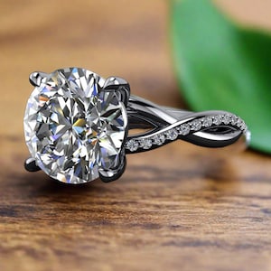 neri ring – 3 carat lab grown diamond engagement ring, round diamond ring