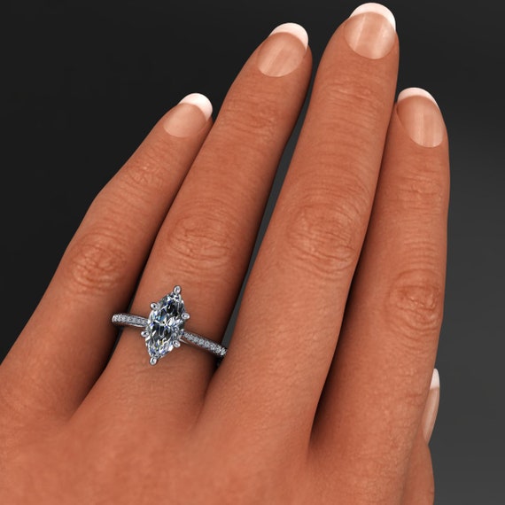 Bague tatum 1 80 carat bague de fian ailles NEO moissanite taille