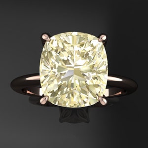 natalie ring - 2.8 carat old mine cut cushion ZAYA moissanite engagement ring