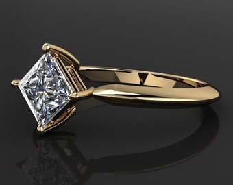 arden ring - princess cut lab grown diamond engagement ring, promise ring, kite set diamond ring