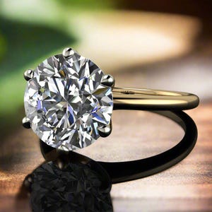 naomi ring - 3.5 carat moissanite engagement ring, round moissanite ring