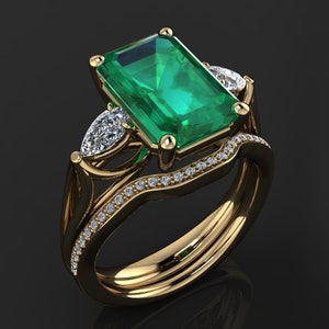 Crazy Rich Asians Ring 4 Carat Green Moissanite Ring - Etsy