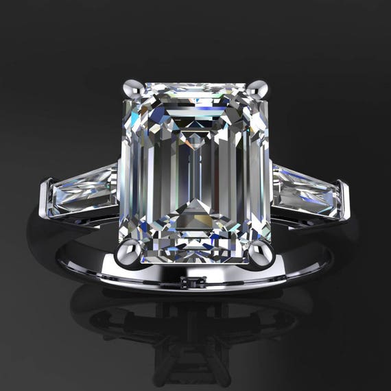 Laurel Ring – Carat Emerald Cut NEO Moissanite Wedding Set