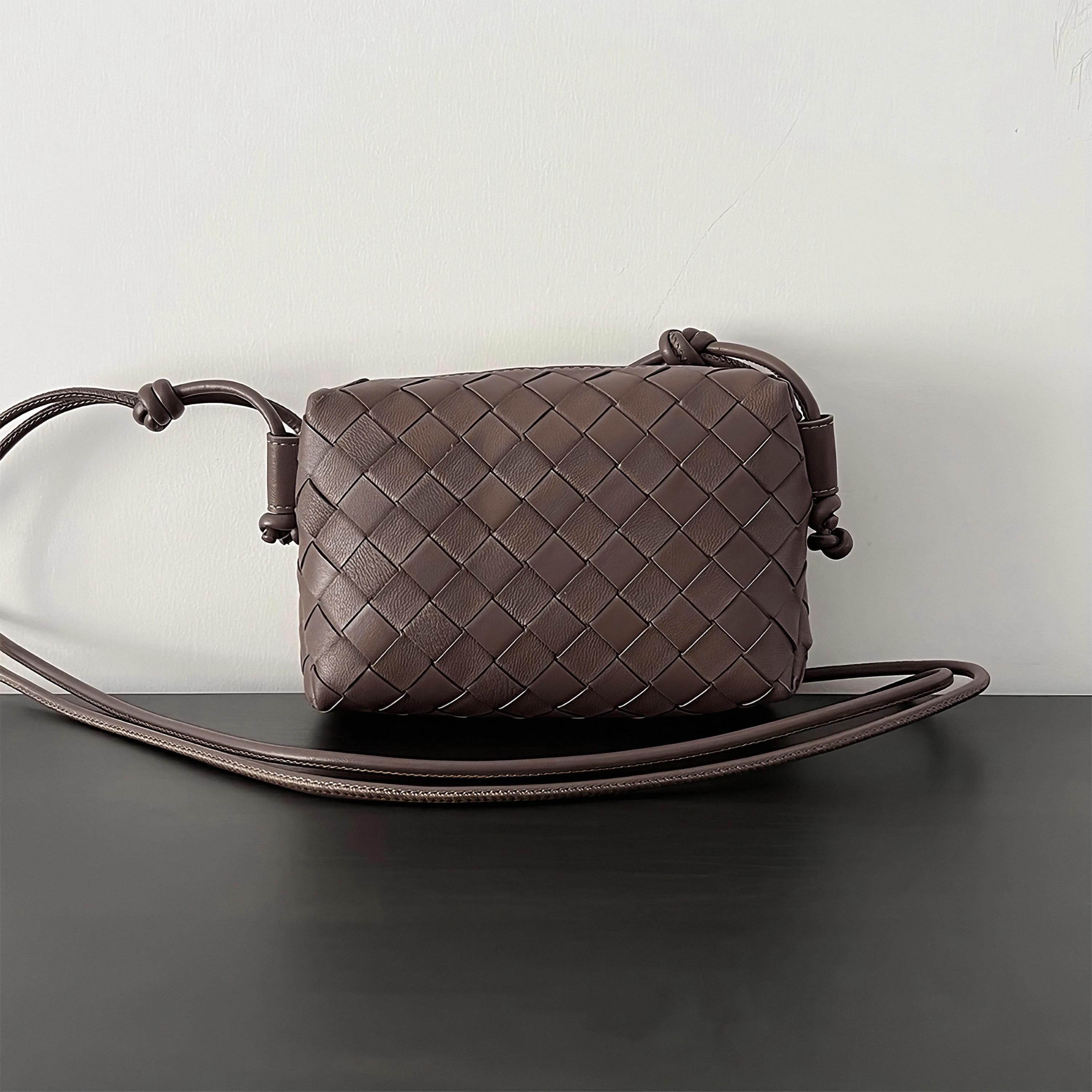 Leather Woven Bags, Woven Shoulder Bag, Women's Leather Sling Bag