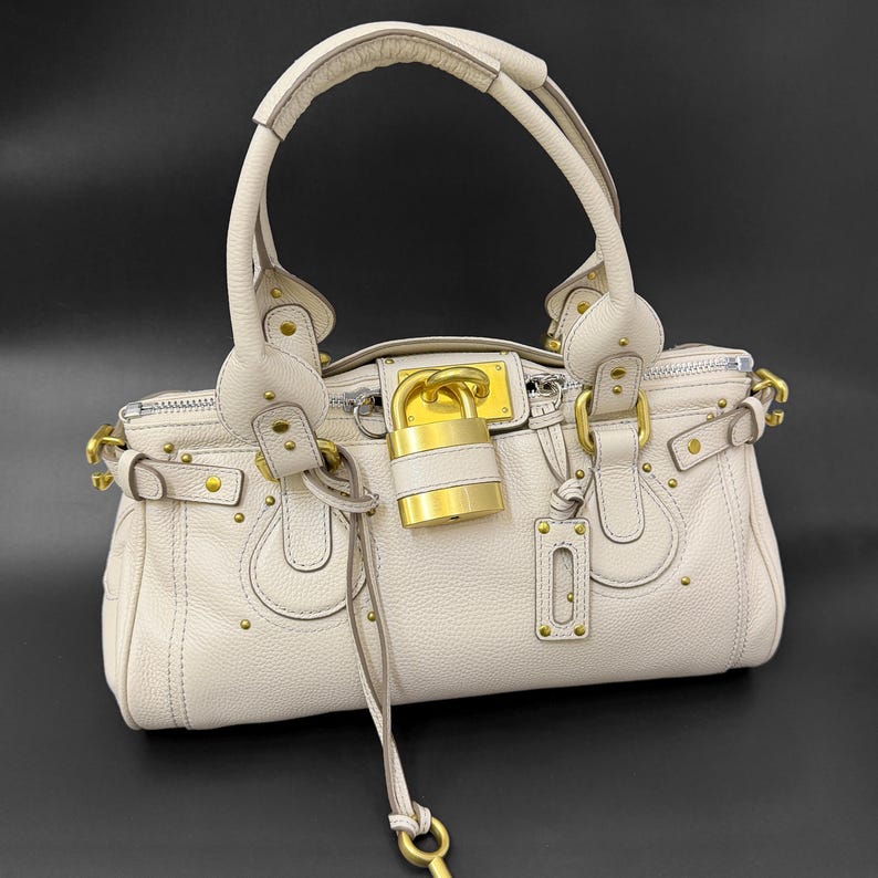 Full Grain Leather Tote Bag, Retro Style Handbags, Women's Leather Top Handle Bag Ivory