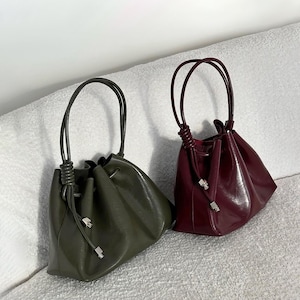 Leather Tote Bags, Women&#39;s Leather Top Handle Bags, Bucket Bags