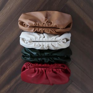 Minimale Umhängetasche, Damen Leder Handtaschen, Elegante Leder Clutch