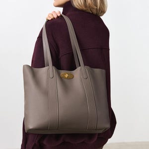Echtleder Einkaufstasche, Minimal Design Top Griff Tasche, Leder Bürotasche, weiche Leder Schultertasche