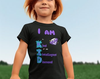 L'enfant est un diamant, cadeau pour parents et enfant, t-shirt pour enfant avec texte original et amusant, unisexe, pour garçons et filles