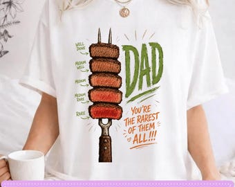 Steak BBQ Papa Jij bent de zeldzaamste van allemaal PNG: Grappige grillhumor png Vaderdag Clipart (Digitale download)