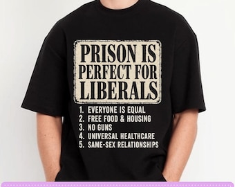 De gevangenis is perfect voor liberalen. Anti-liberalen zijn iedereen. PNG: Politieke satire, citaat, activistische PNG, protesthumor PNG (digitale download)