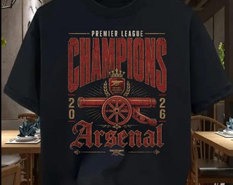 Champion Arsenal Graphic T-Shirt | Vintage Football Fan Tee | Saka Odegaard Shirt | Funny Arsenal Gift for Him | Soccer Fan Apparel