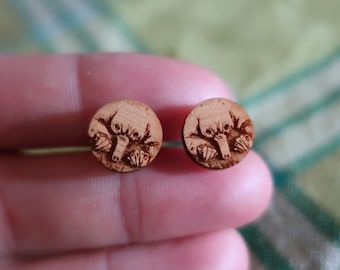 Echidna Earrings Wearable Australian Art Nature Stud Earrings