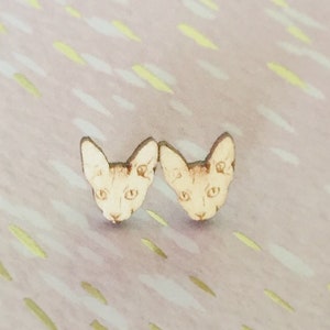 Cat Earrings Sphynx Earrings Cat Jewellery image 3