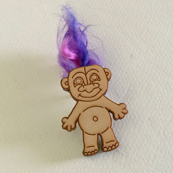 Retro Troll Brooch 90s Fashion Wearable Art Toy Troll Doll Etsy