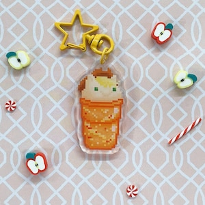 MLP Applejack Pixel Latte Charm